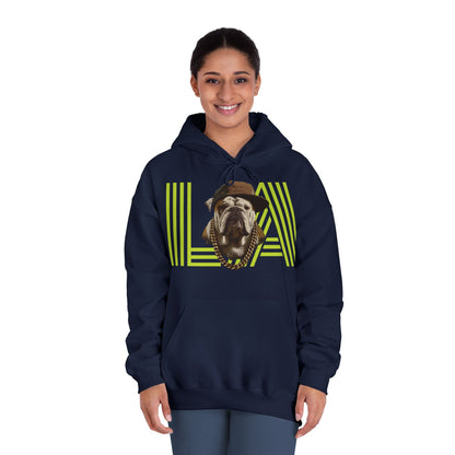 LA & BIG RACKS Hooded Sweatshirt, Unisex Hoodie, Funny Sweatshirt, Gift for Dog Lovers, Casual Wear, Streetwear Style