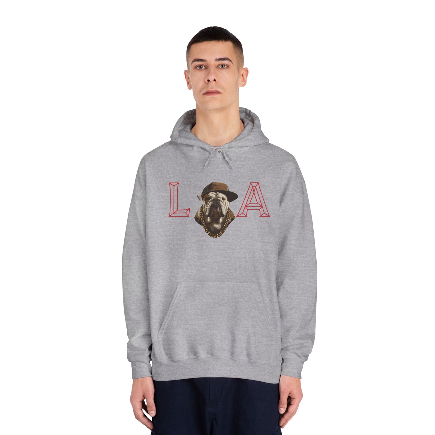 LA & BIG RACKS Hooded Sweatshirt, Unisex Hoodie, Funny Sweatshirt, Gift for Dog Lovers, Casual Wear, Streetwear Style