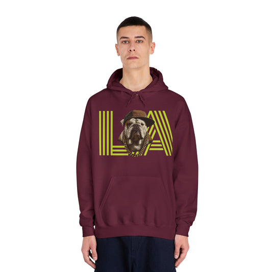 LA & BIG RACKS Hooded Sweatshirt, Unisex Hoodie, Funny Sweatshirt, Gift for Dog Lovers, Casual Wear, Streetwear Style