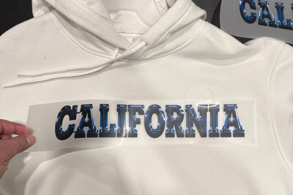 California Hoodie • White Unisex Sweatshirt • West Coast Gift • Cali Retro • California Sweater