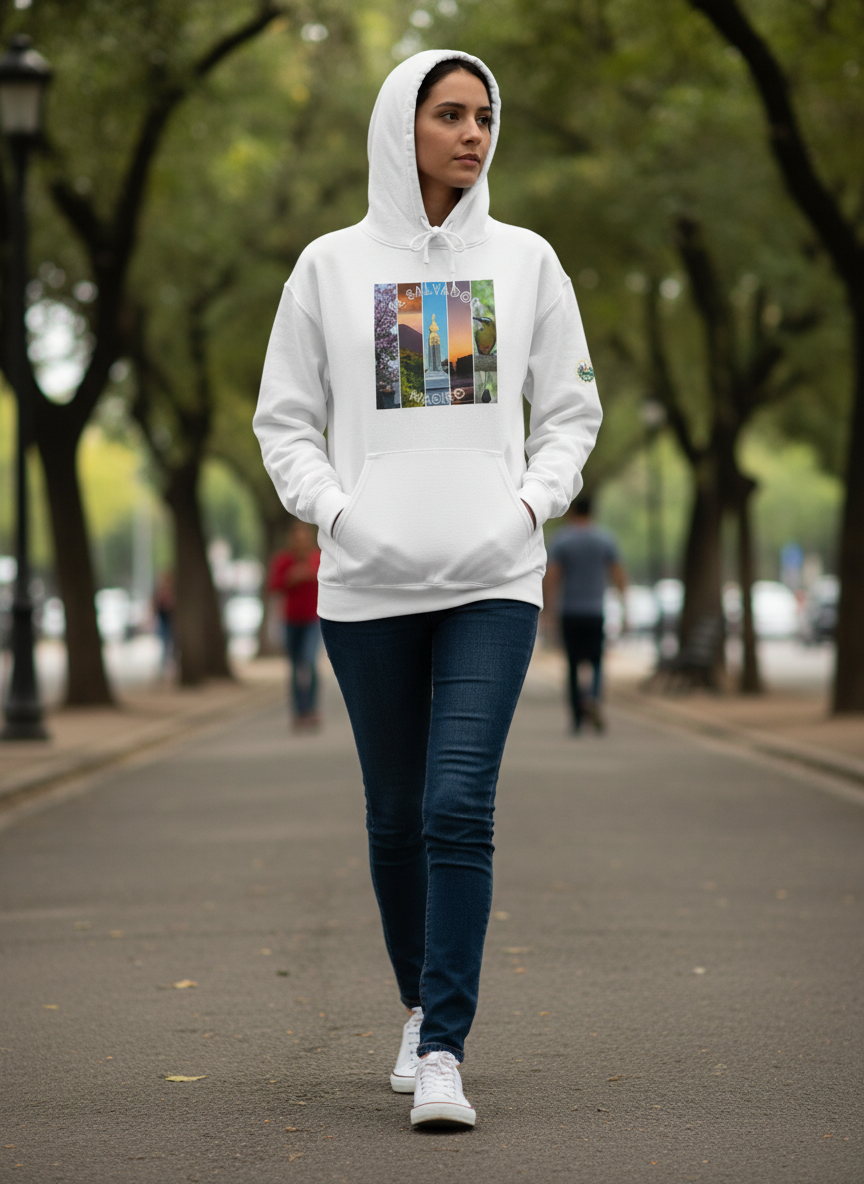El Salvador Mágico Hoodie | Unisex Black Hoodie | Salvadoran Heritage Sweatshirt | Travel Gift | Latin America Streetwear
