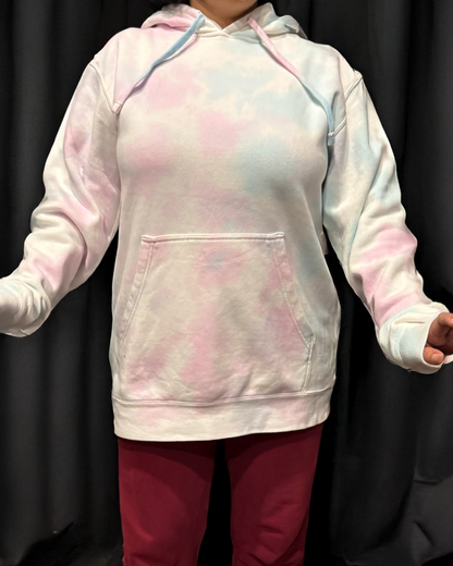 Cotton Candy Tie Dye Hoodie • Unisex 9oz Midweight Sweatshirt