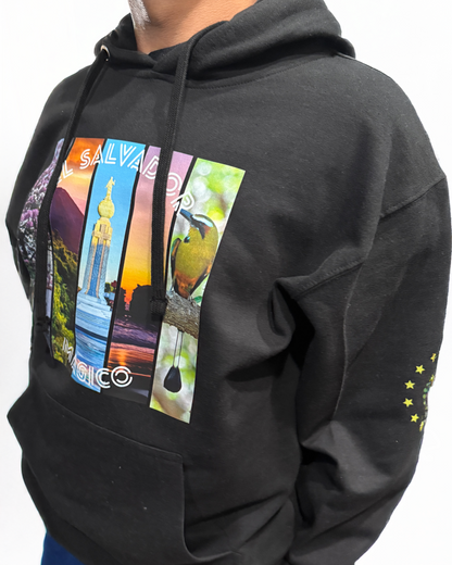 El Salvador Mágico Hoodie | Unisex Black Hoodie | Salvadoran Heritage Sweatshirt | Travel Gift | Latin America Streetwear