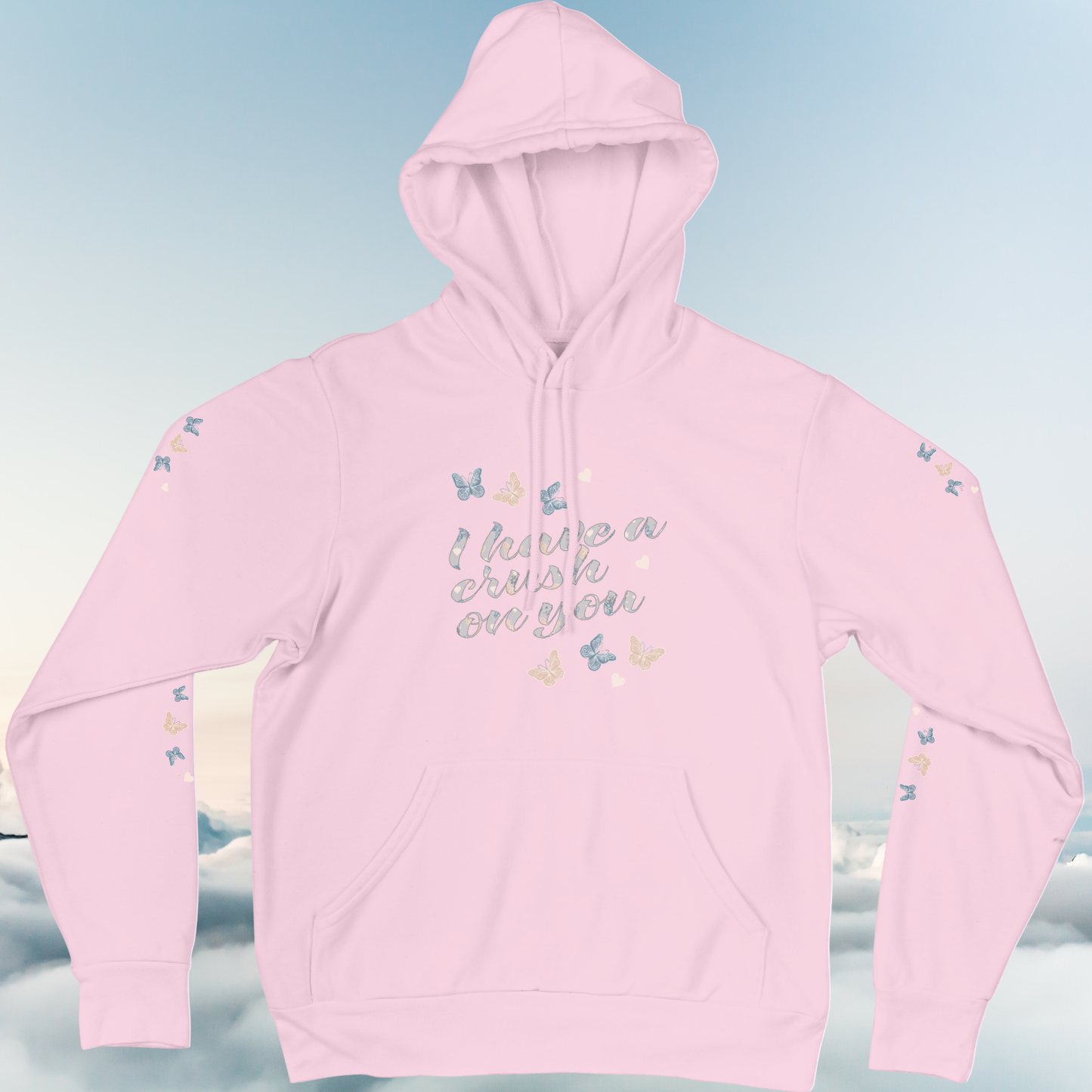 I Have a Crush on You – Butterfly Pullover Hoodie