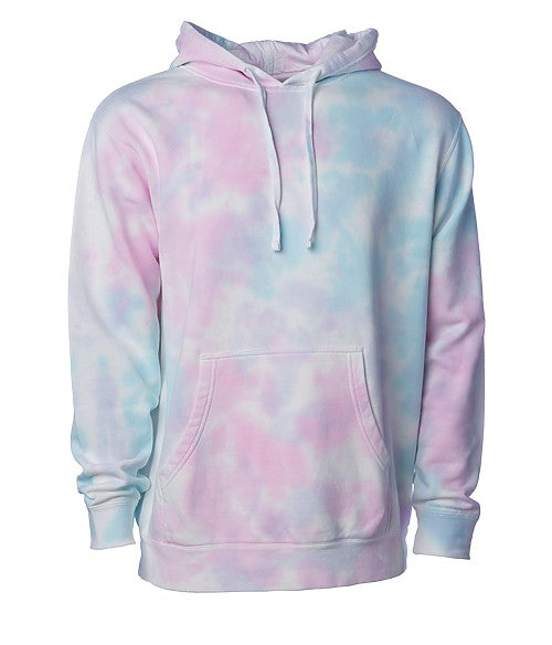 Cotton Candy Tie Dye Hoodie • Unisex 9oz Midweight Sweatshirt