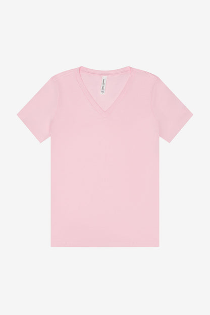 Women’s Relaxed V-Neck T-Shirt – Ultra-Soft 100% Airlume Cotton | Lightweight 4.2 oz Premium Jersey Tee