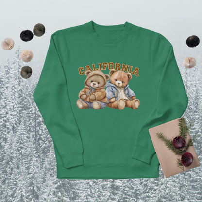 California Teddy Bear Sweatshirt – Cozy Unisex Retro Crewneck | Vintage-Style Bears Pullover
