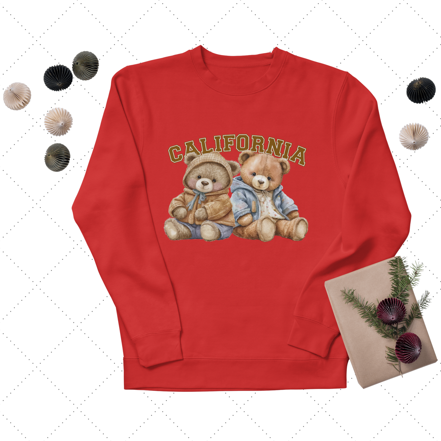 California Teddy Bear Sweatshirt – Cozy Unisex Retro Crewneck | Vintage-Style Bears Pullover