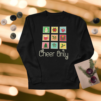 Cheer Only Christmas Sweatshirt | Cute Holiday Crewneck | Unisex Pullover | Retro Xmas Coffee Mug Sweater
