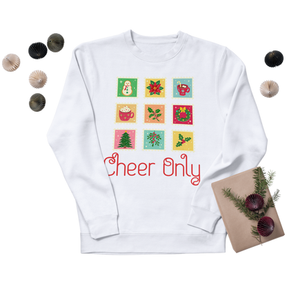 Cheer Only Christmas Sweatshirt | Cute Holiday Crewneck | Unisex Pullover | Retro Xmas Coffee Mug Sweater