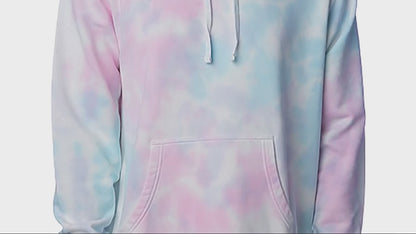 Cotton Candy Tie Dye Hoodie • Unisex 9oz Midweight Sweatshirt